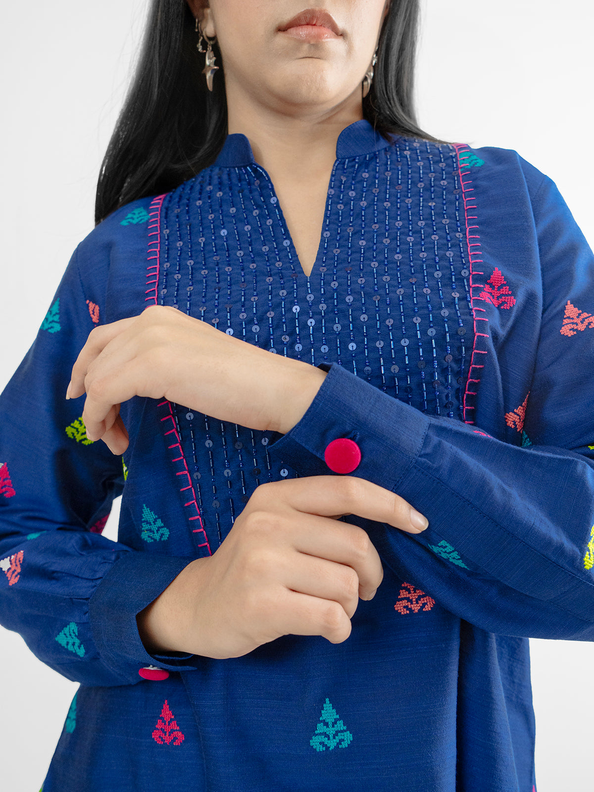 Pop Of Color Blue Coord Set- EUPHORIA