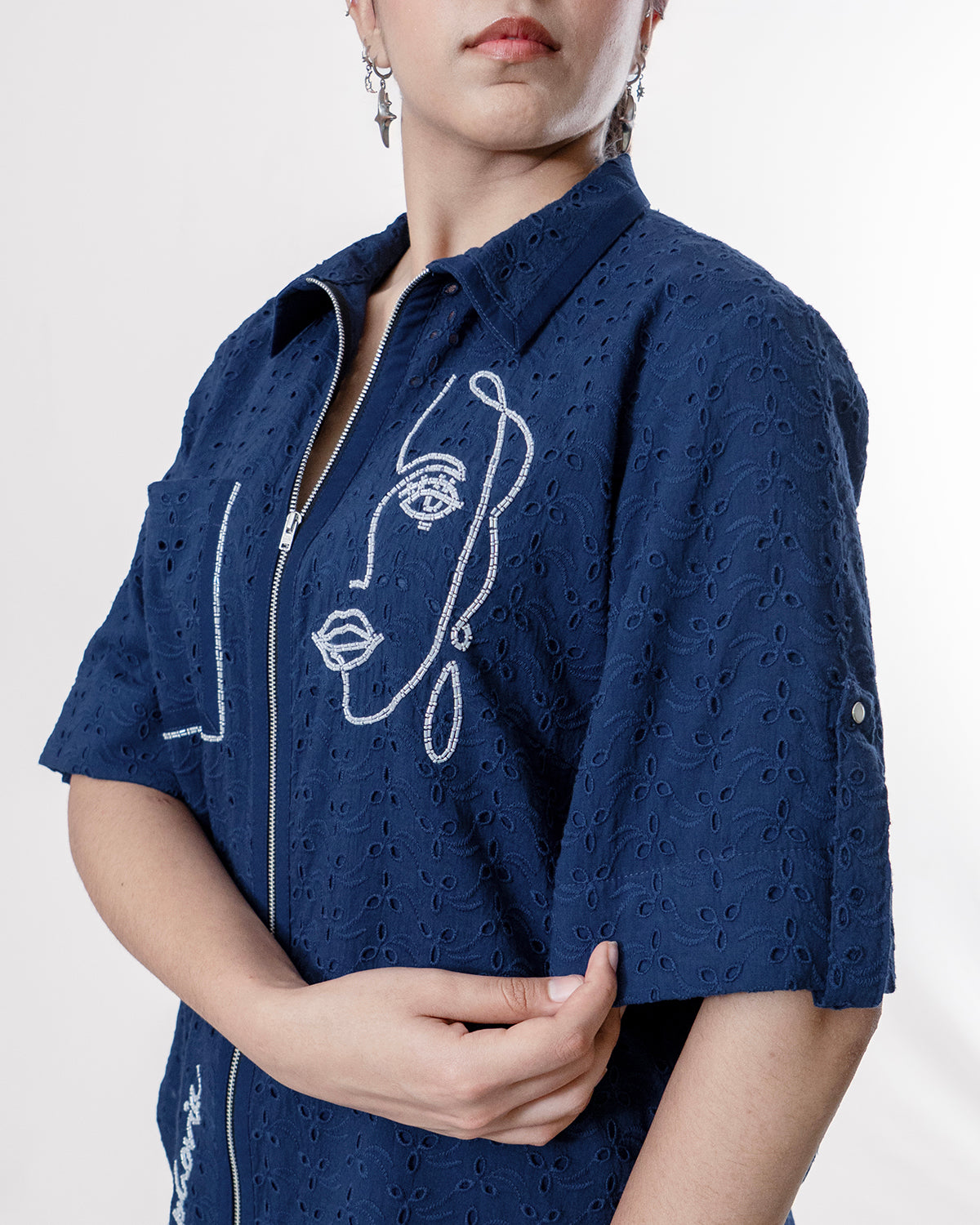 Zipping Euphoria In Blue Coord Set- EUPHORIA