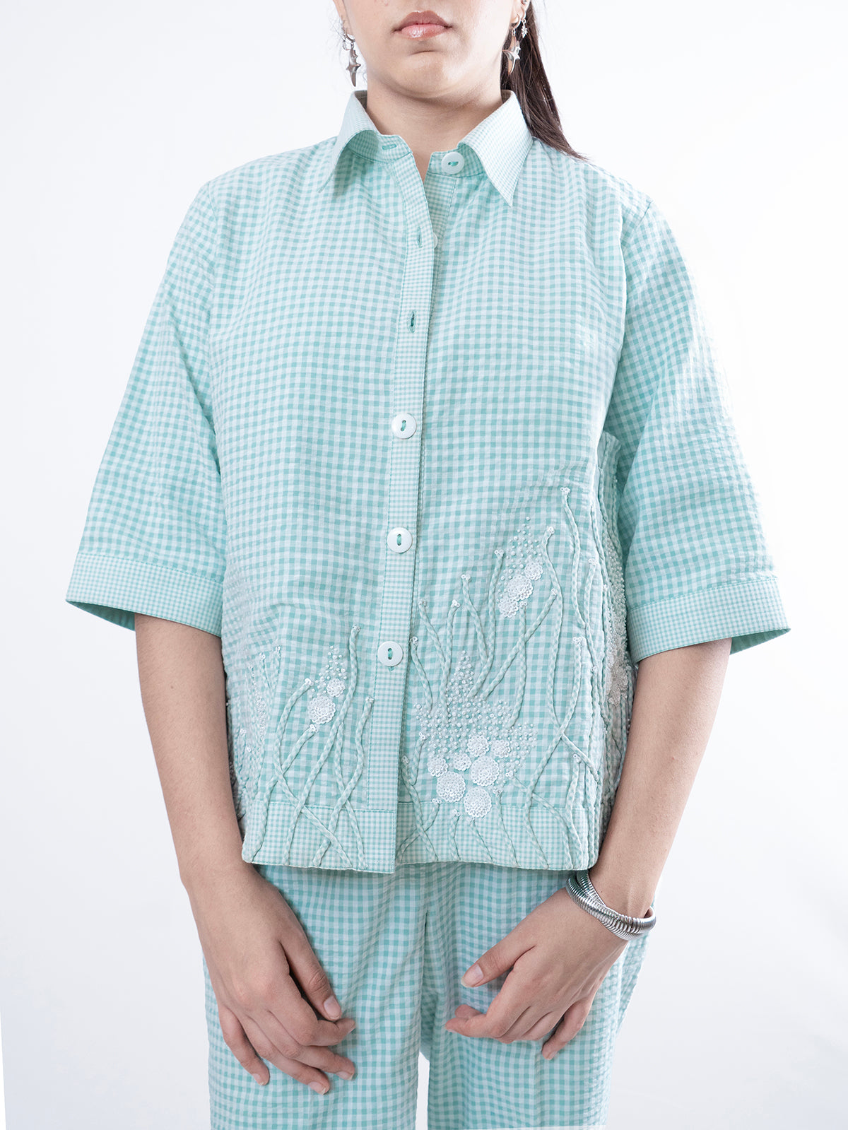 Mint To Be Checks Coord Set