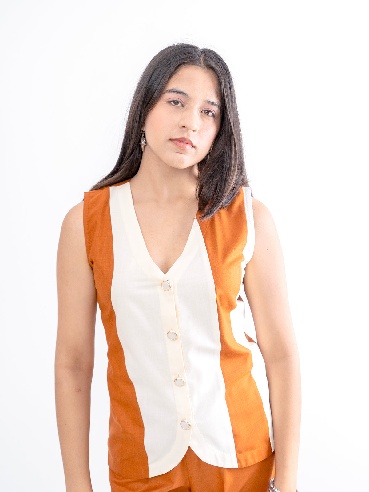 Rust Revival Waistcoat Coord Set- EUPHORIA