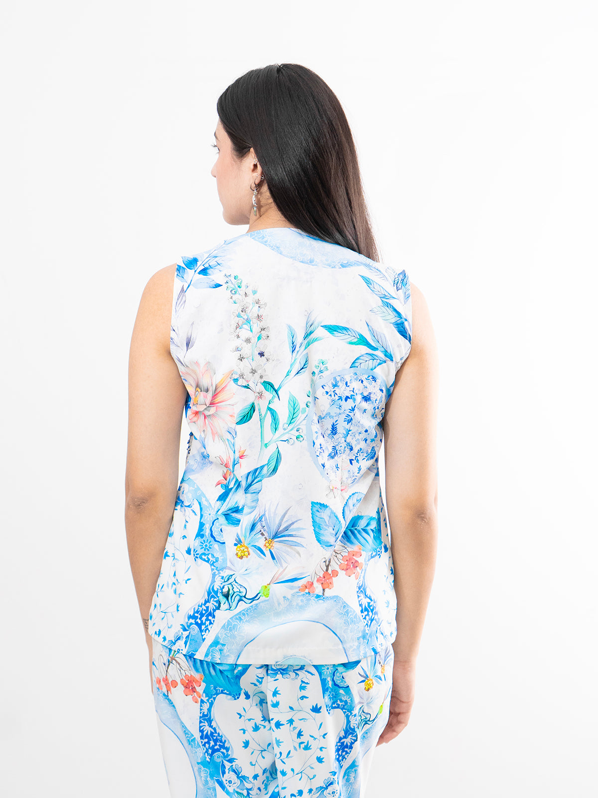 Floral Fantasy Waistcoat Coord Set- EUPHORIA