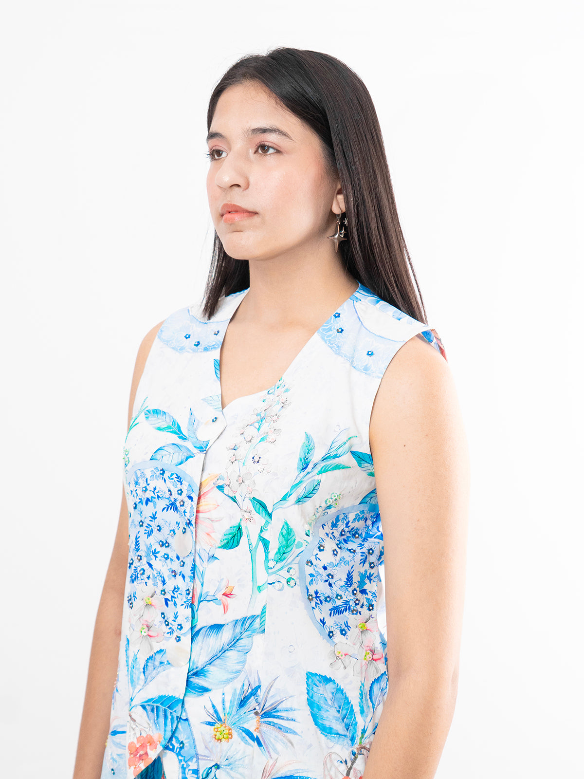 Floral Fantasy Waistcoat Coord Set- EUPHORIA