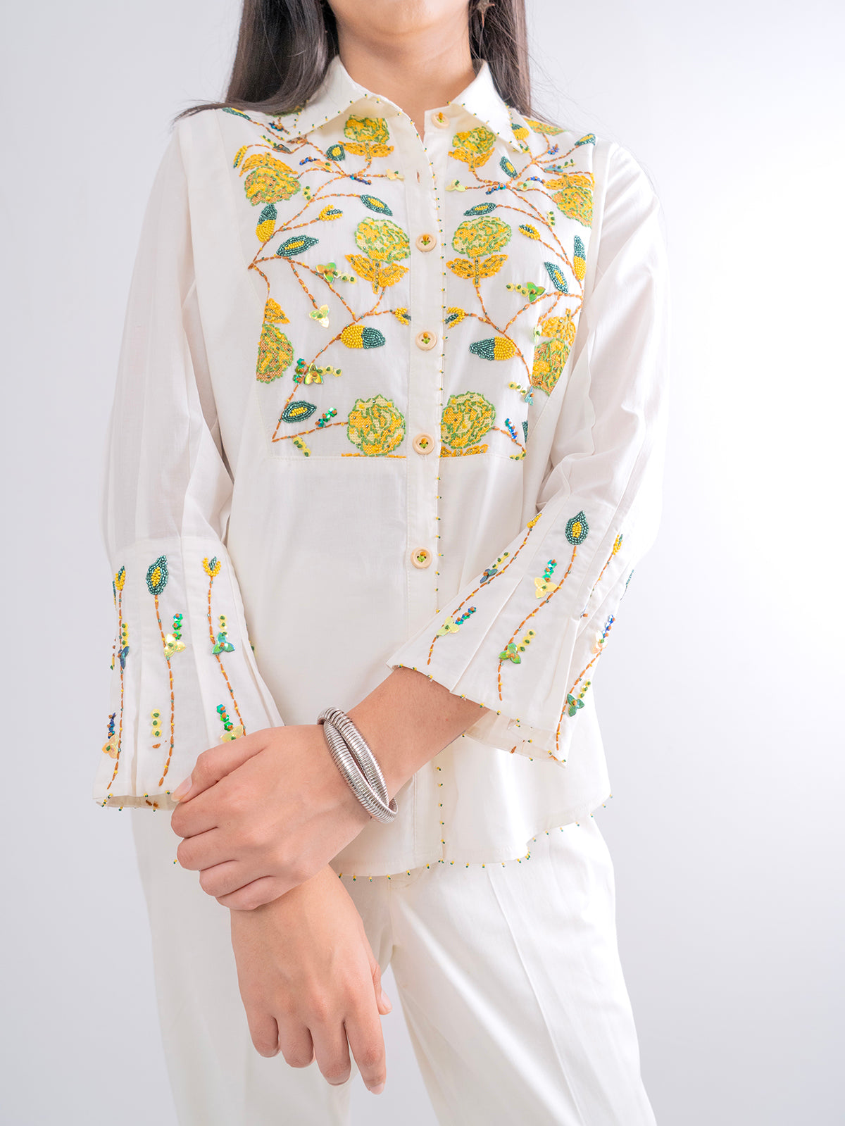 Premium Cotton Floral Embroidery Coord set- EUPHORIA