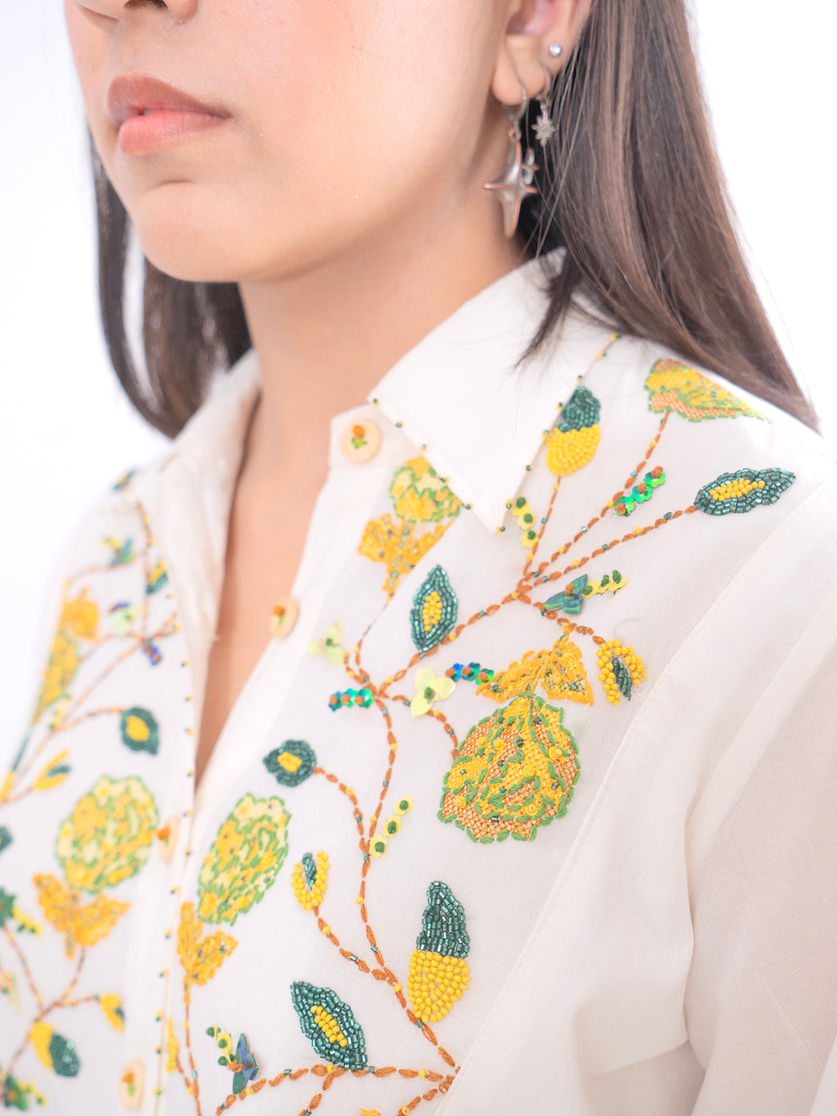 Premium Cotton Floral Embroidery Coord set- EUPHORIA