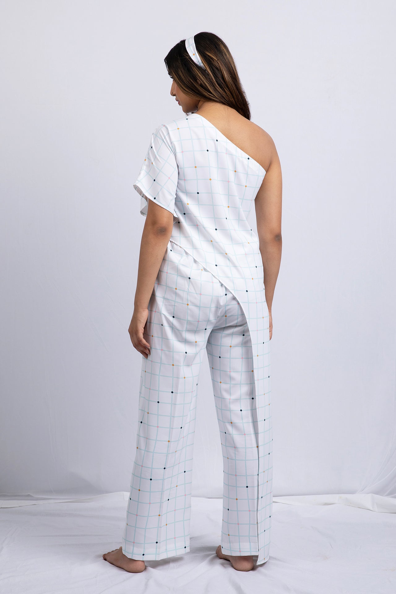 Ivory Checkers Co-Ord TROUSER