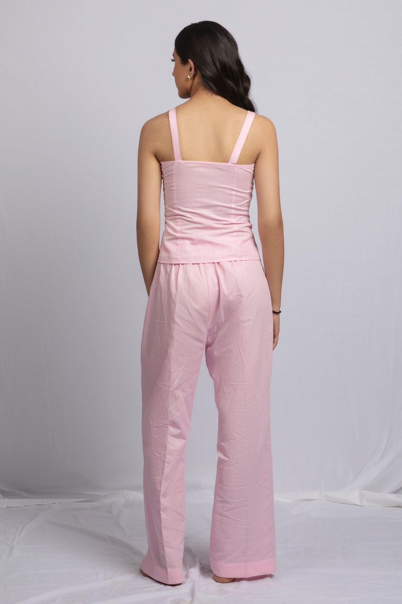 Pink Linen Blend Co-Ord TROUSER