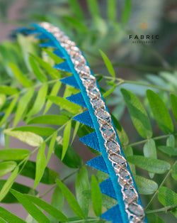 Sea Green Triangle Edge zari Lace?