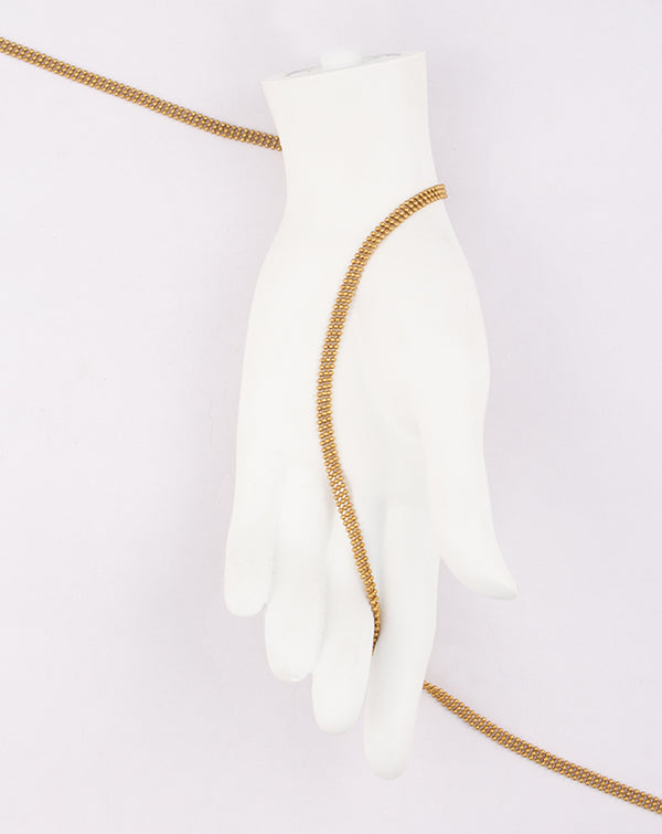 Gold Plated Triple Layer Ball Metal Chain
