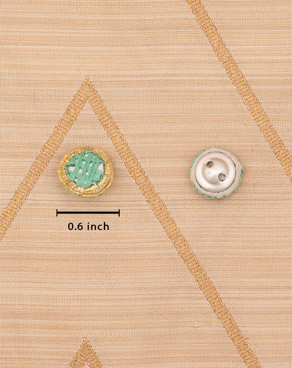 Designer mirror and thread button-Mint Green