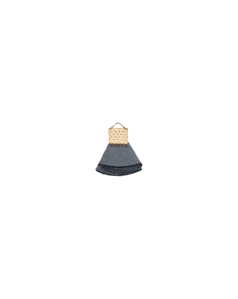 Suede small Tassel / Latkans-Grey