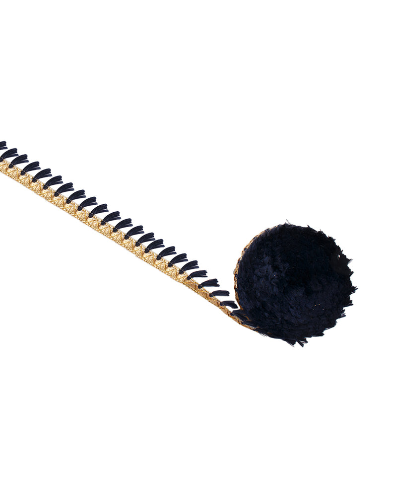 Thin fringing lace-Dark Blue