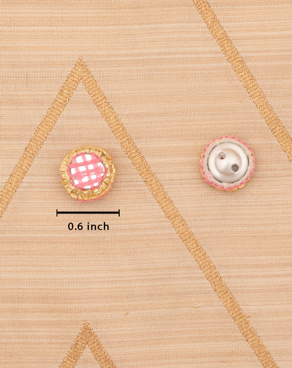 Designer mirror and thread button-Light Pink
