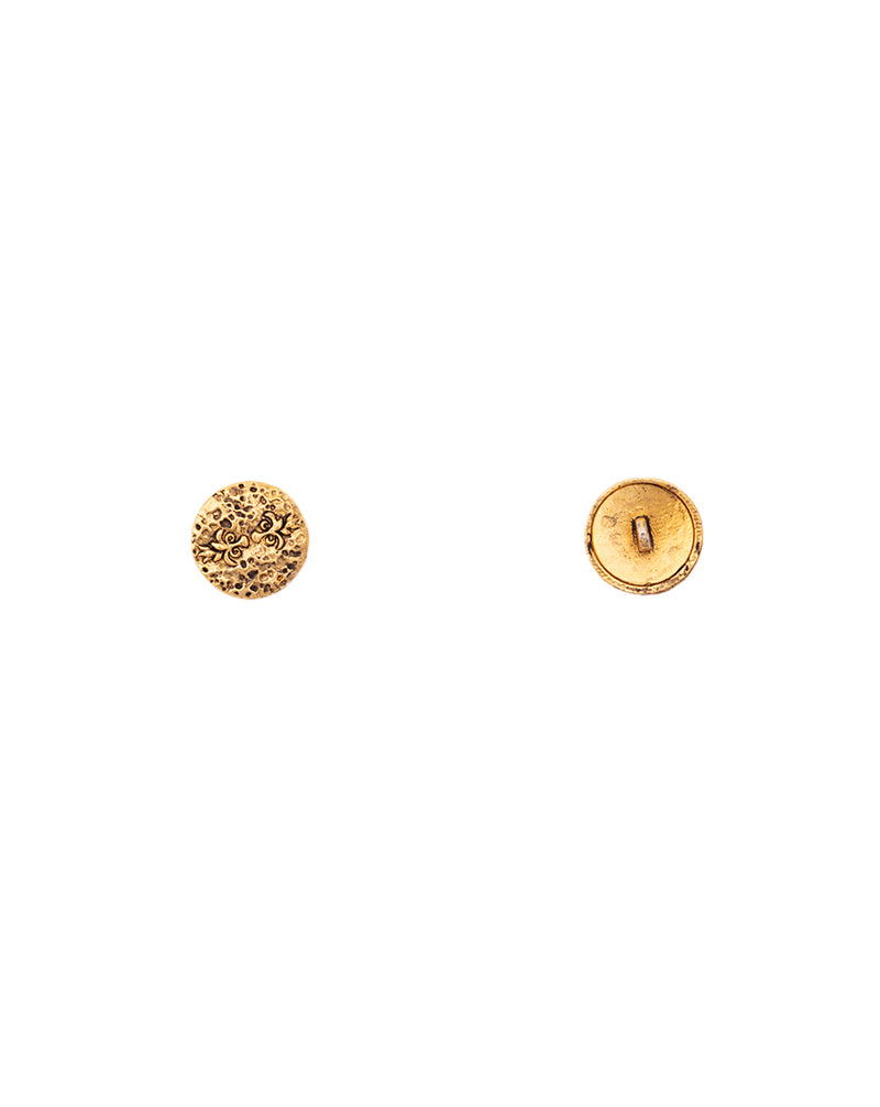 Designer Unisex metal buttons in silver anchor design-Antique Golden