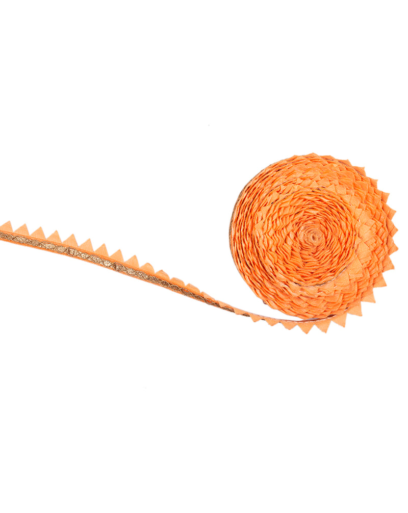 peach Triangle Edge zari Lace