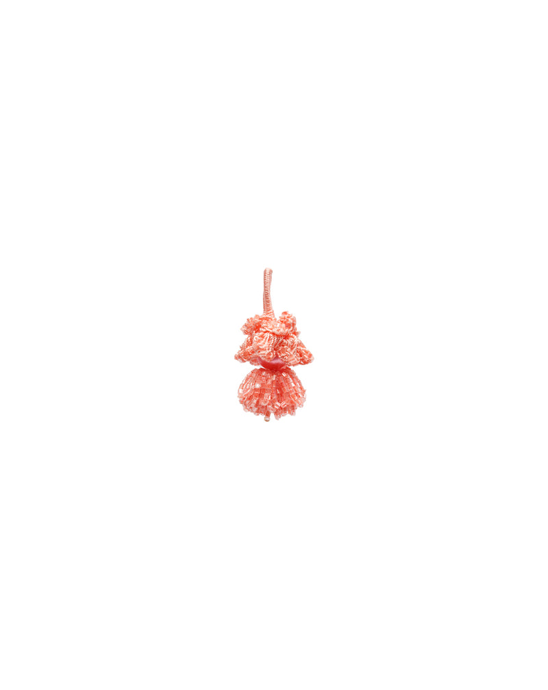 Hanging pearl and crochet Tassel / Latkans-Peach