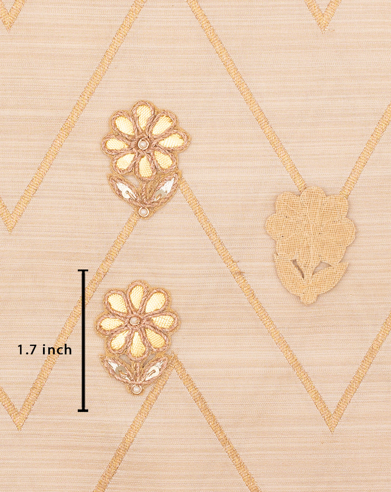 Handmade flower shaped gota patti patch