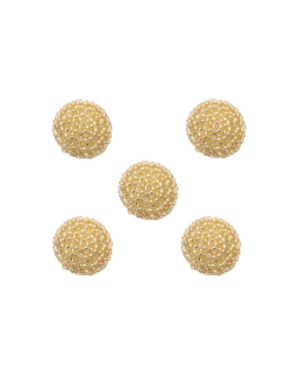 Shazana Button - Silver Gold