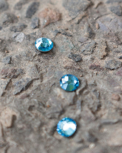 4.81 mm Round Shape Preciosa Crystal Hot Fix in Aovamarine color