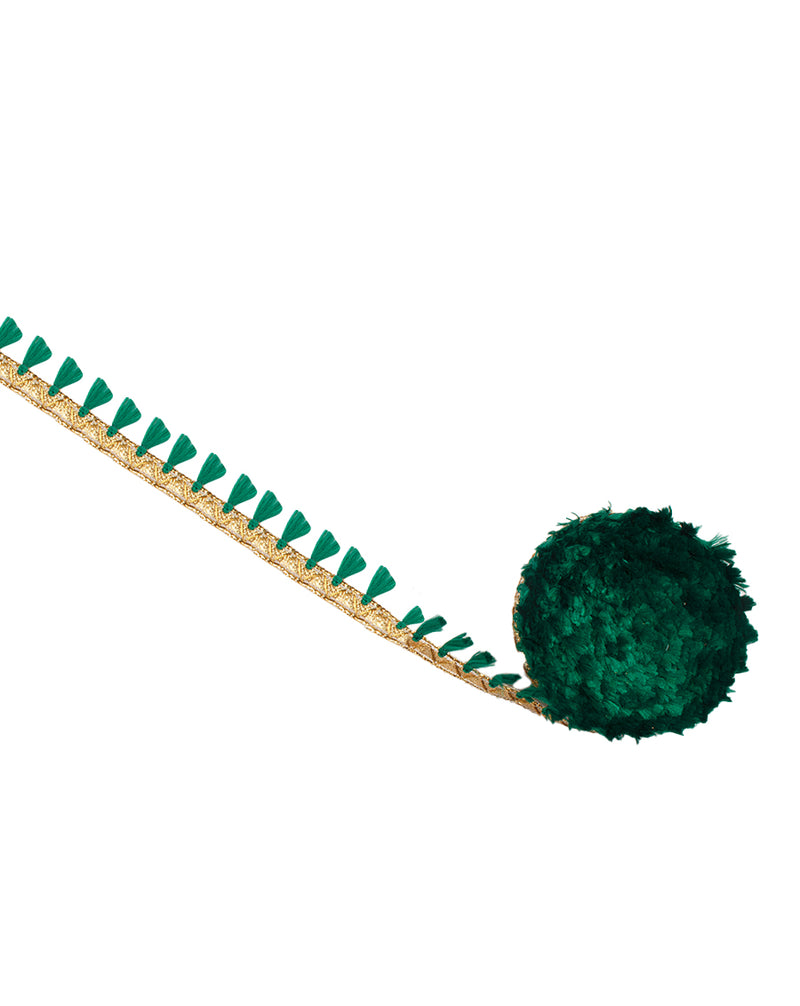 Thin fringing lace-Green