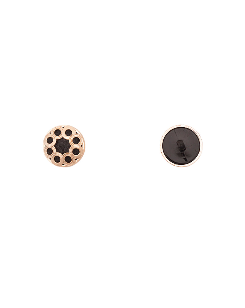 Designer Unisex buttons round design-Black