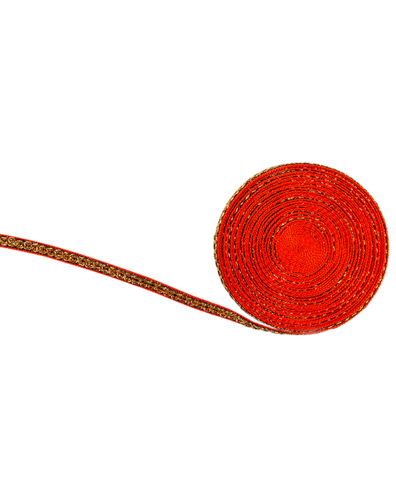 Thin Zari Lace -Orange