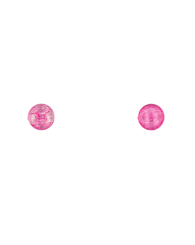 Silver shine resin buttons-Pink