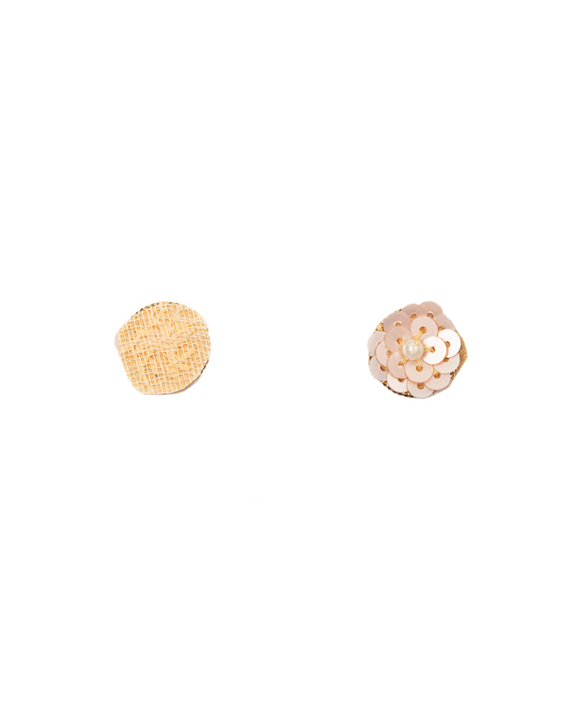 Handmade round sequins patch-Cream