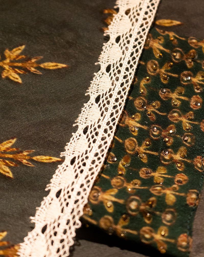 Dyeable criss cross cotton lace