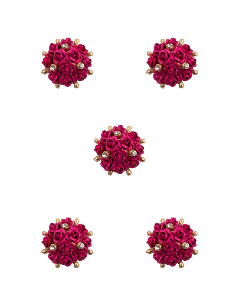 Pink Round Flower Buttons