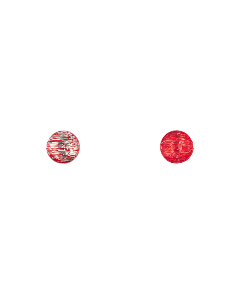 Silver shine resin buttons-Red