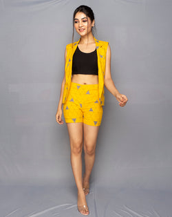 Block Printed Cotton Coord shorts set