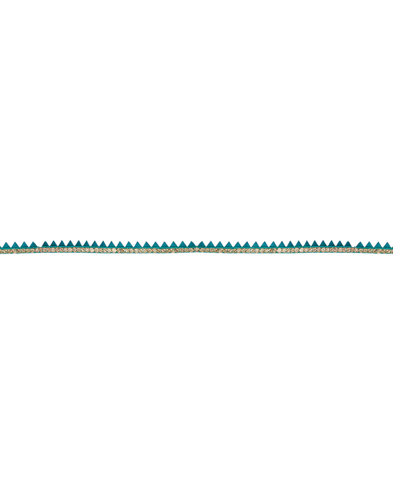 Sea Green Triangle Edge zari Lace?