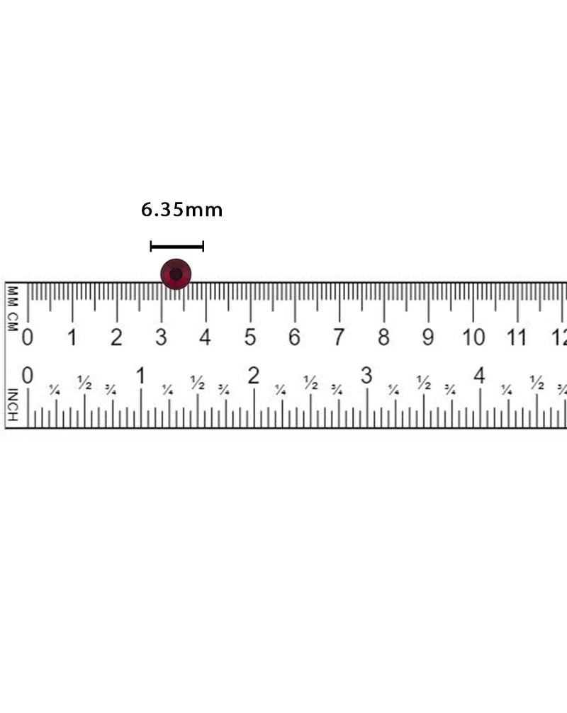 6.35 MM Round Shape Preciosa Crystal Hot Fix in Granet Color