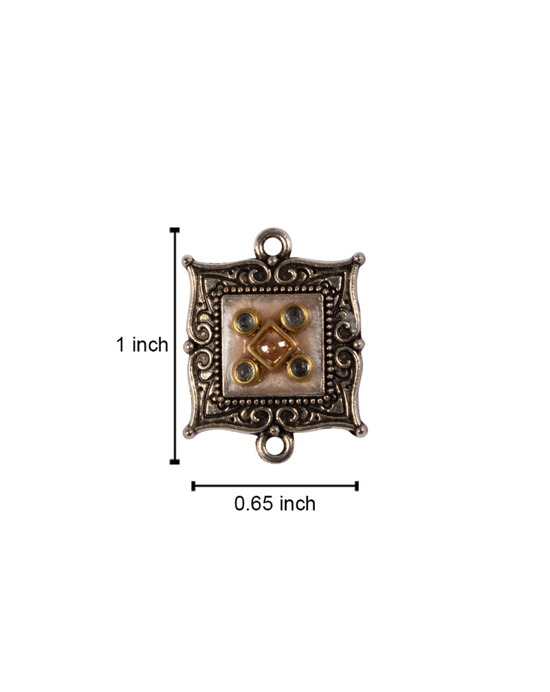 Small Metal Button with kundan inserts