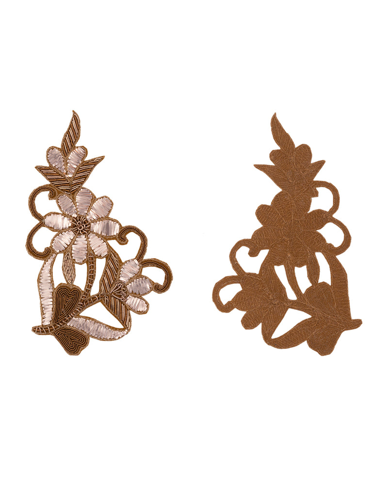 Flower Booti and Dabka Mukaish/Badla work Hand work Patch