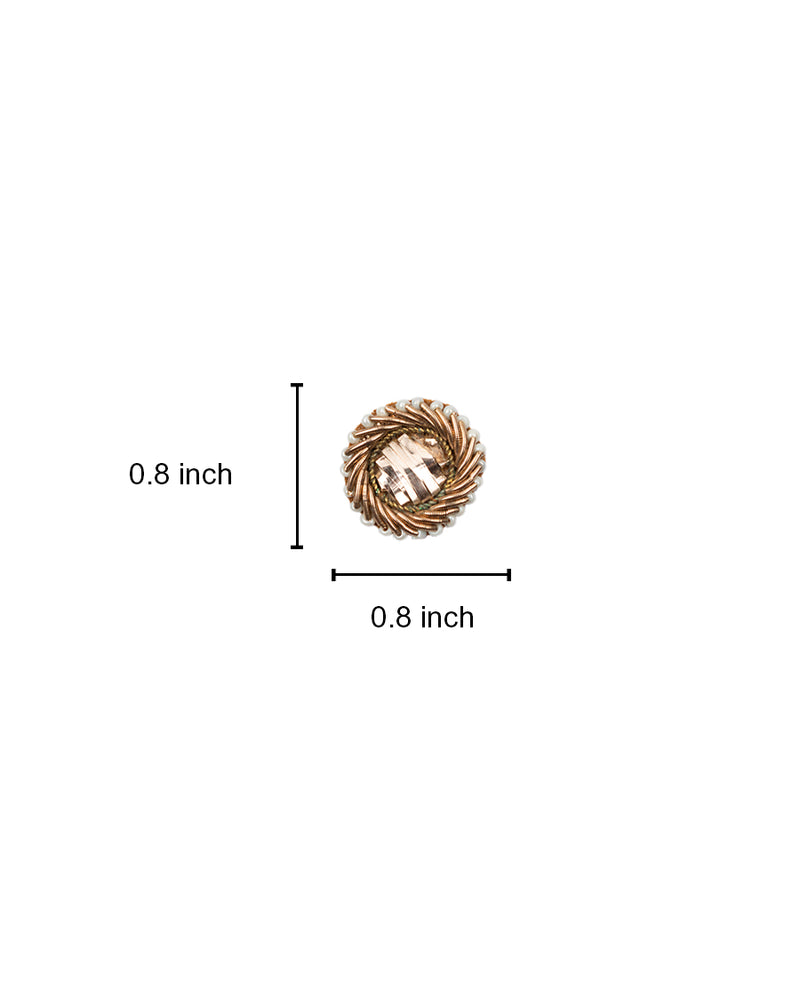Handmade embroidery patch in badla and pearl beads design