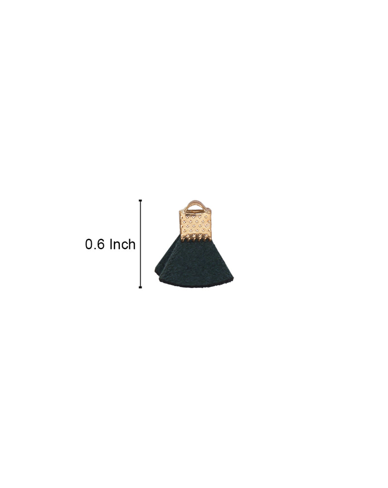 Suede small Tassel / Latkans-Dark Green
