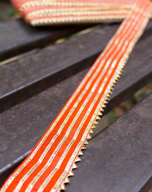 Designer gota lace with triangle border-Multicolor