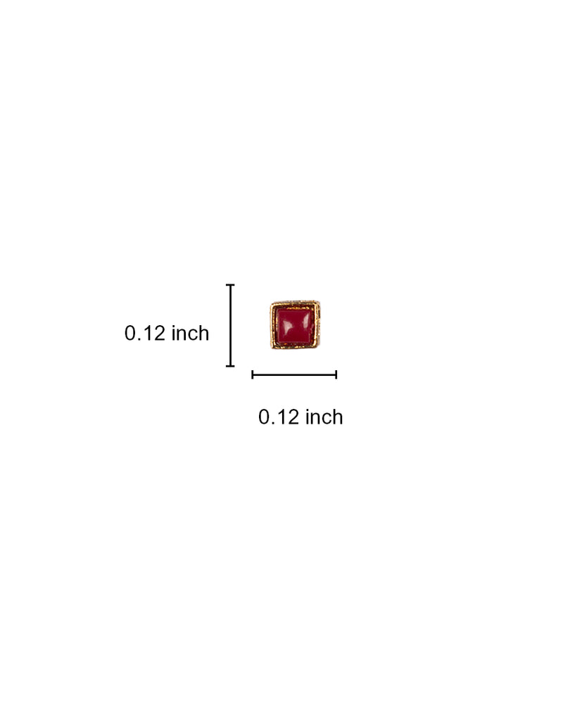 Metal kundan stone for embroidery, crafts and jewellery making-Dark Pink