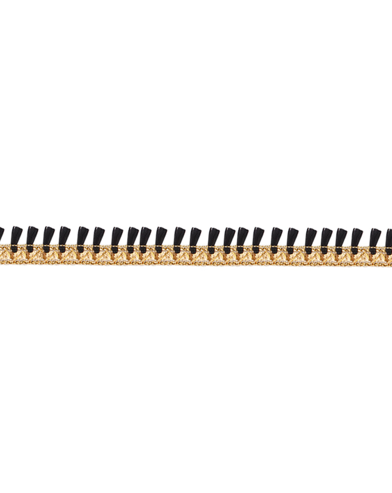 Thin fringing lace-Black