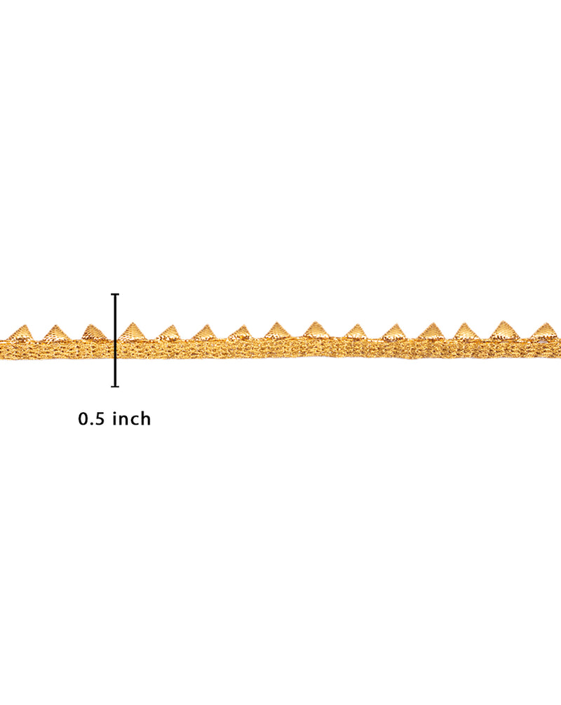 Triangle Scallop Lace-Bright Gold