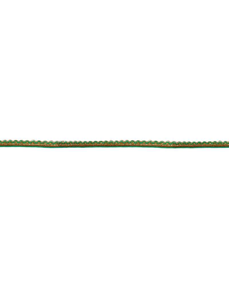 Thin thread and zari lace-Green