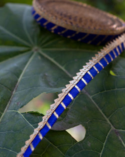 Thin Gota Triangle Lace-Royale Blue