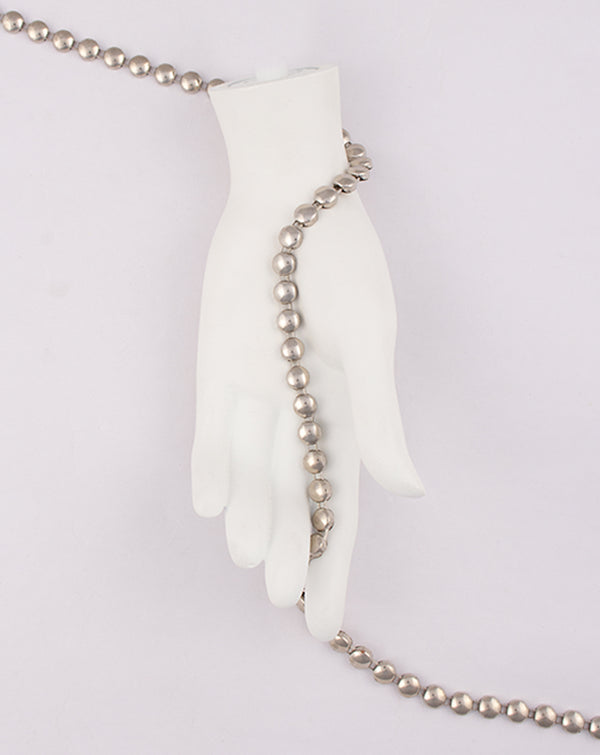 Silver Plated bead design Metal Chain