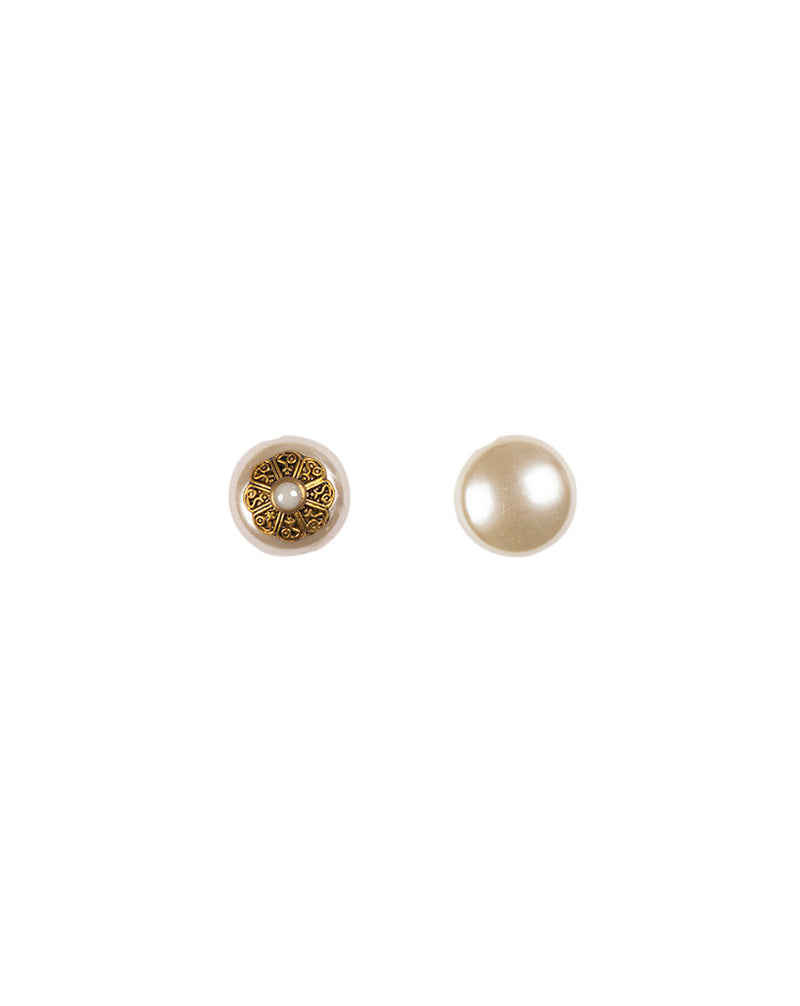 Pearl Effect metal and pearl embellished Designer button