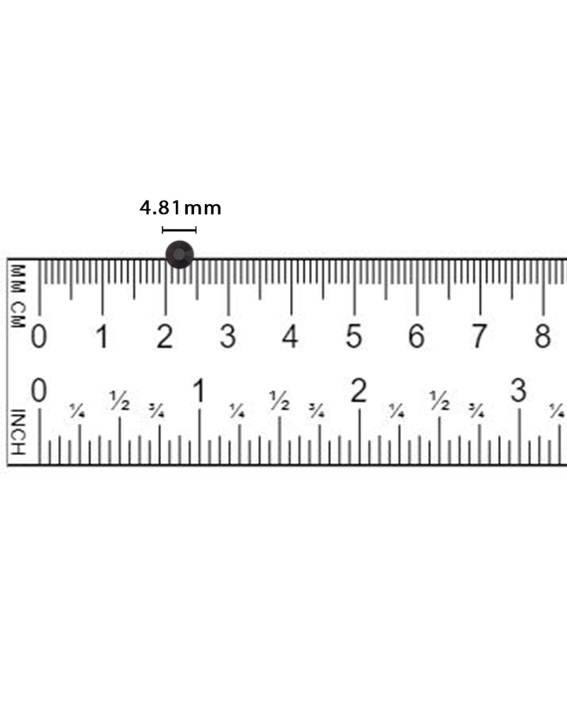 4.81 mm Round Shape Preciosa Crystal Hot Fix in Jet color