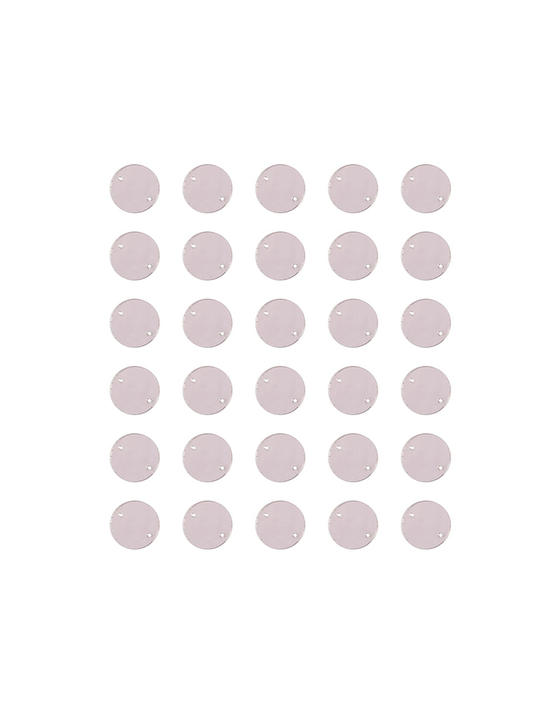 Plastic / Acrylic Small Size Embroidery Material Silver Mirrors-Circle
