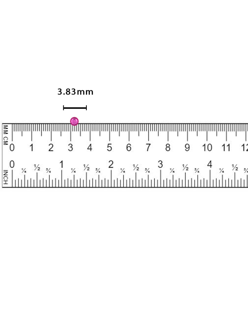 3.83 mm Round Shape Preciosa Crystal Hot Fix in Fuchsia Color