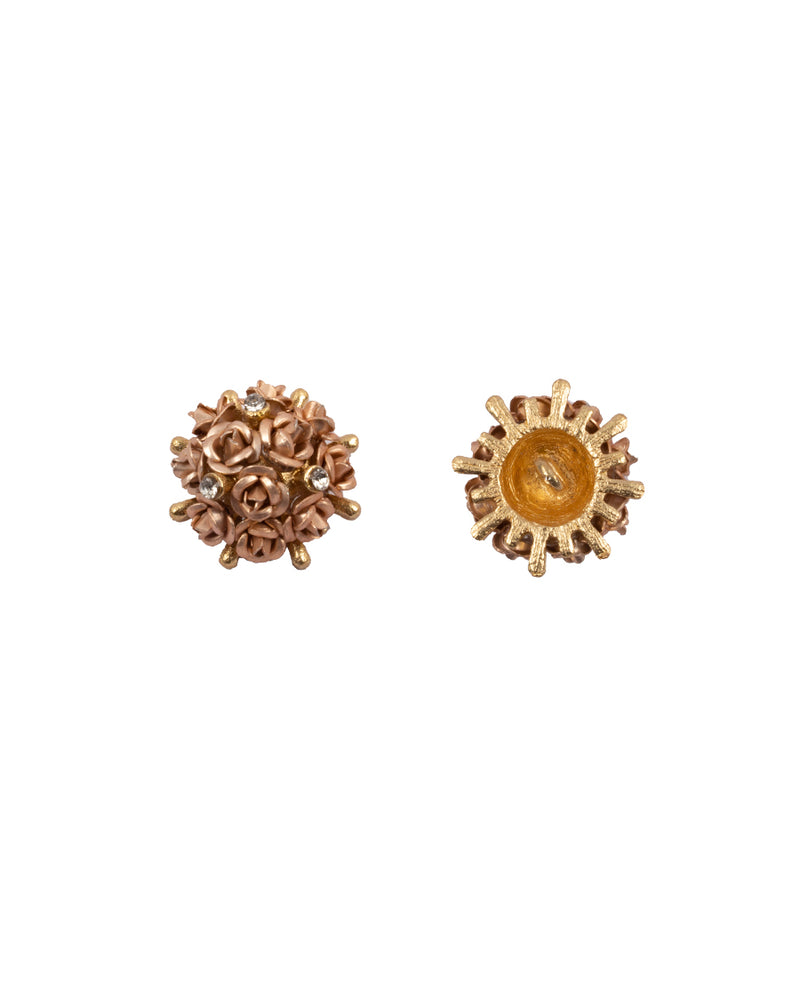 Rose Gold Round Flower Buttons