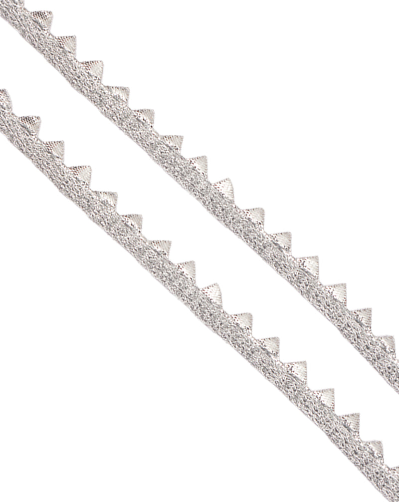 Triangle Scallop Lace-Silver